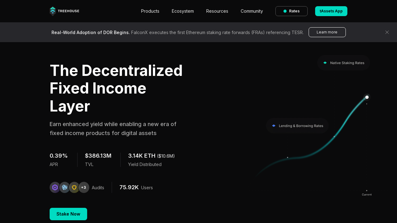 Screenshot of treehouse.finance