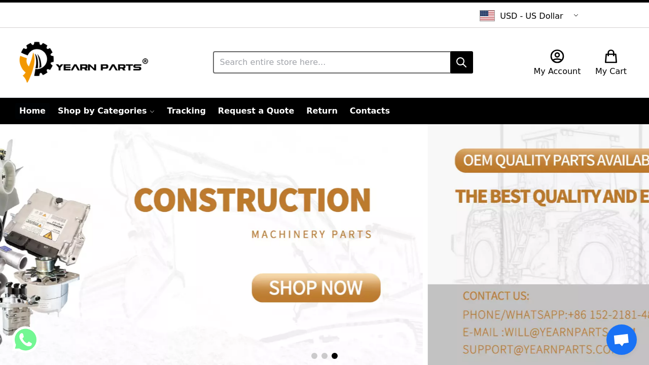 Screenshot of yearnparts.com