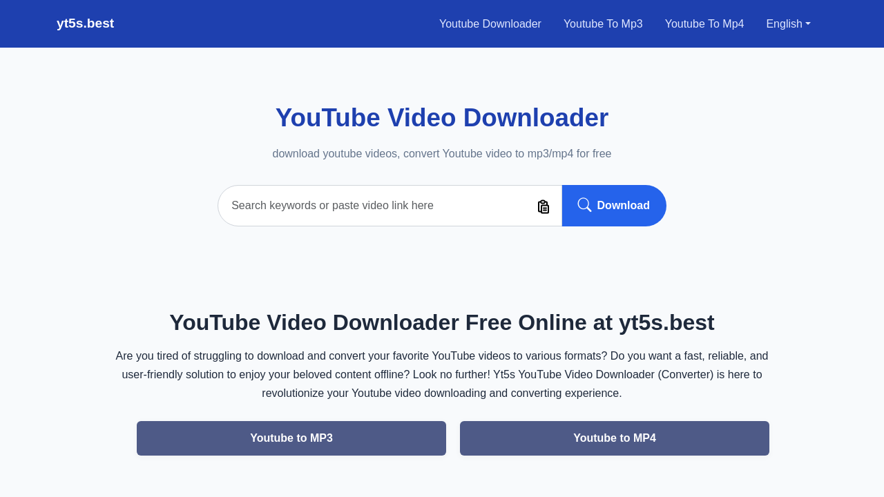 Screenshot of yt5s.biz