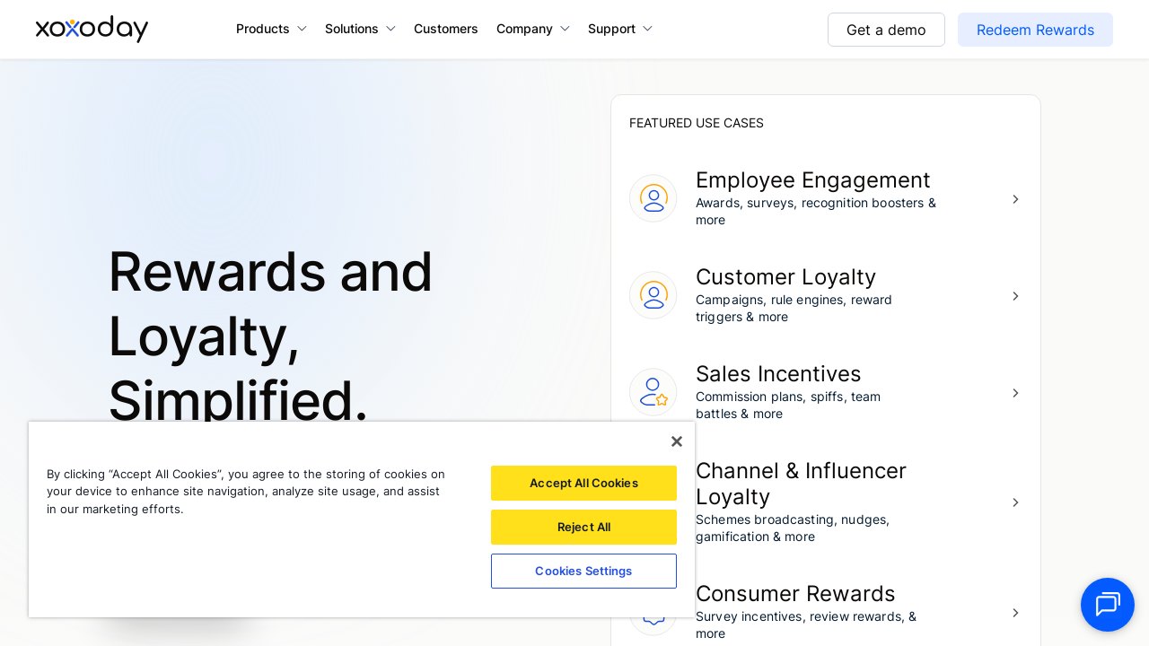 Screenshot of xoxoday.com