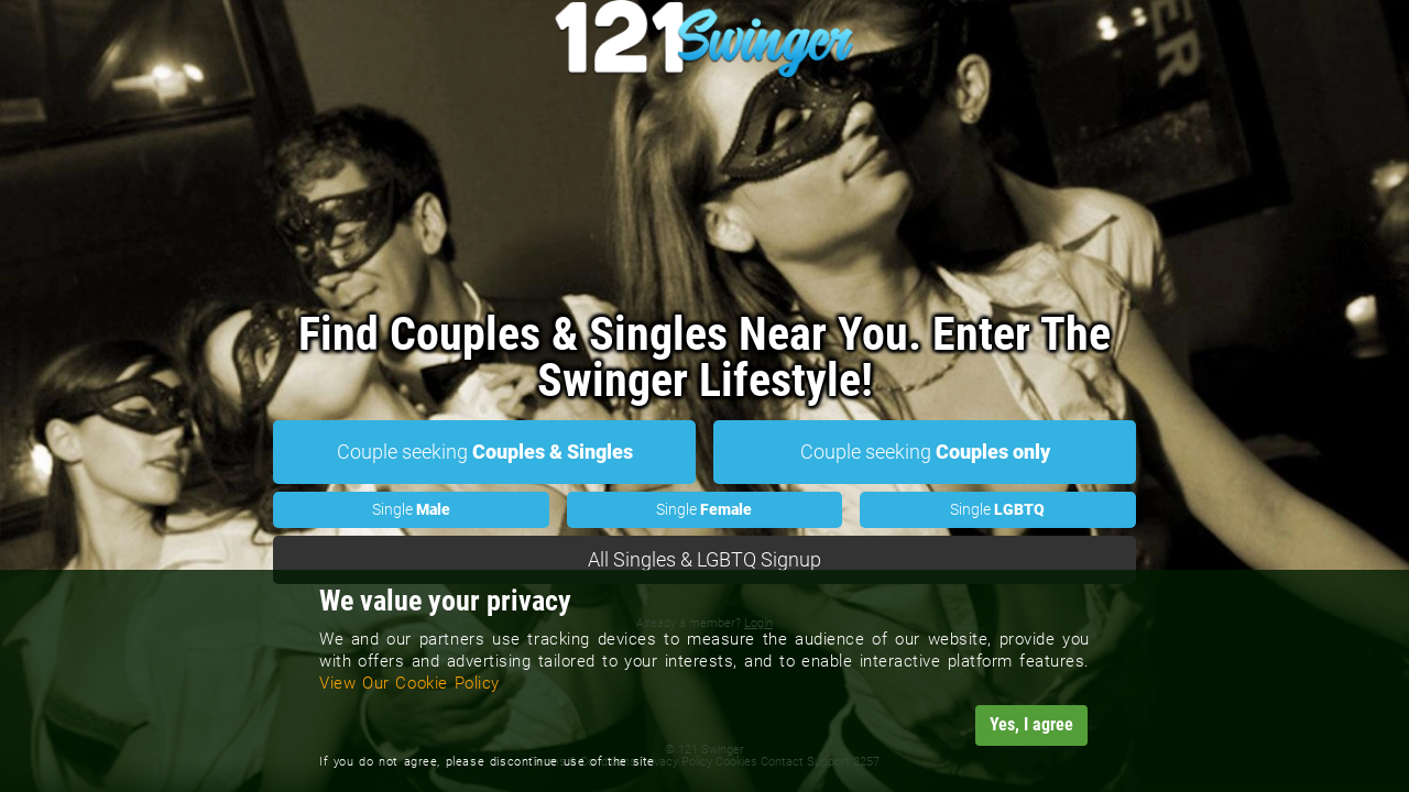 Screenshot of 121swinger.com