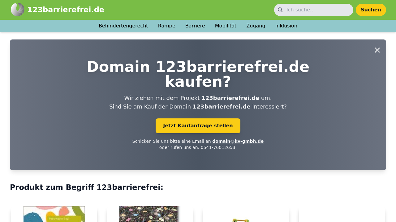 Screenshot of 123barrierefrei.de