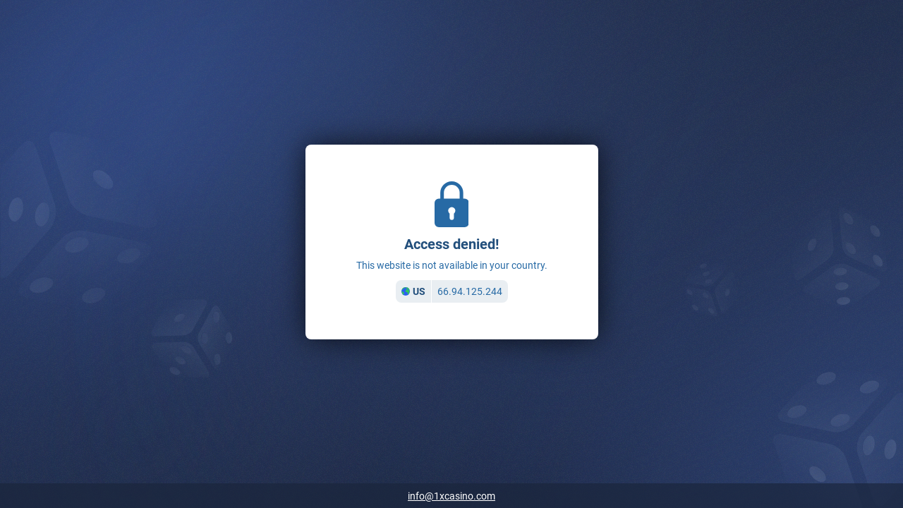 Screenshot of 1xcasino.com