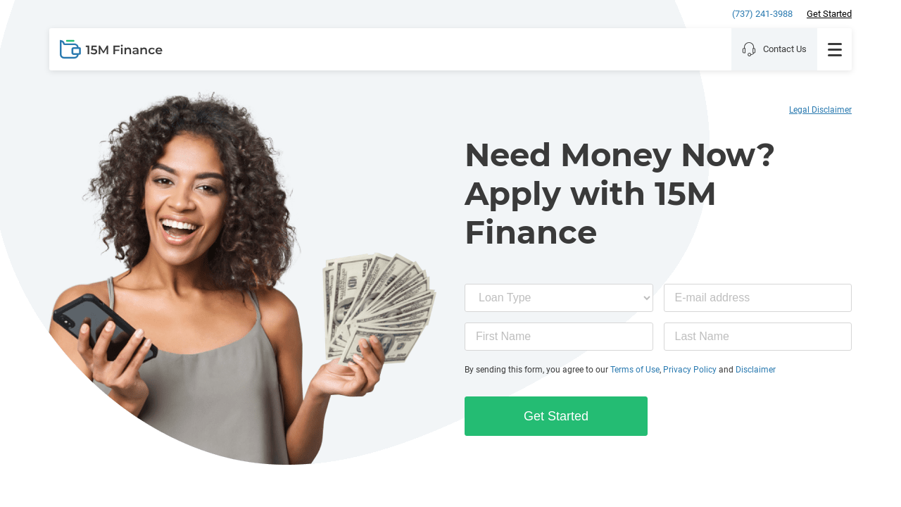 Screenshot of 15mfinance.com