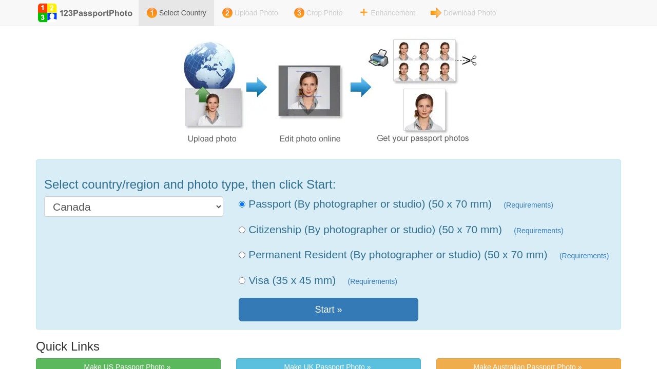 Screenshot of 123passportphoto.online