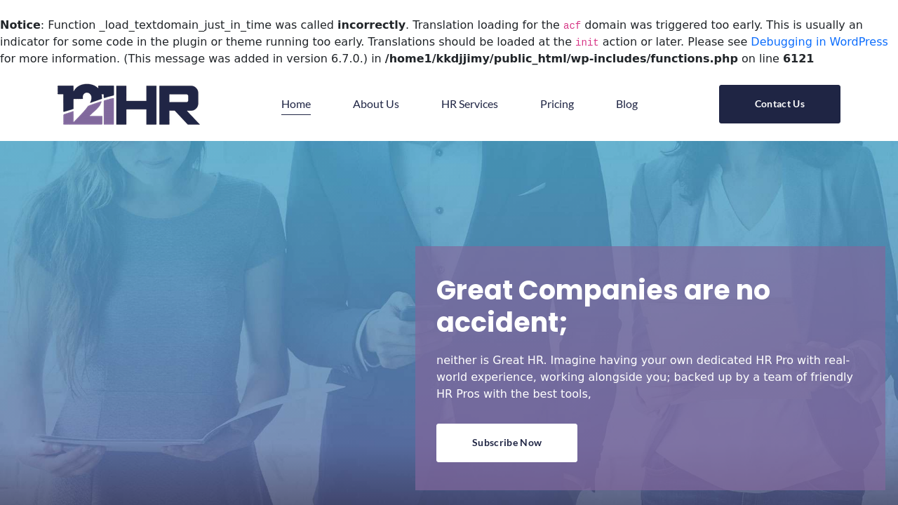 Screenshot of 121hr.com