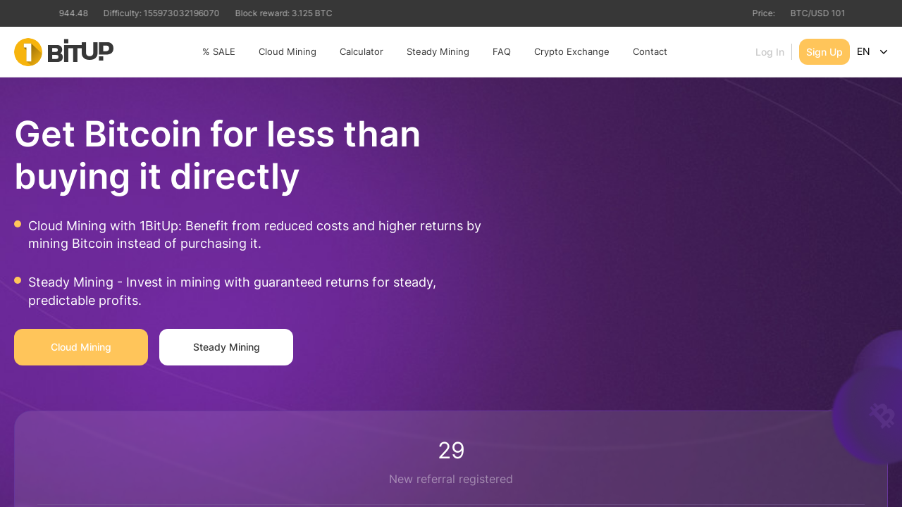 Screenshot of 1bitup.com