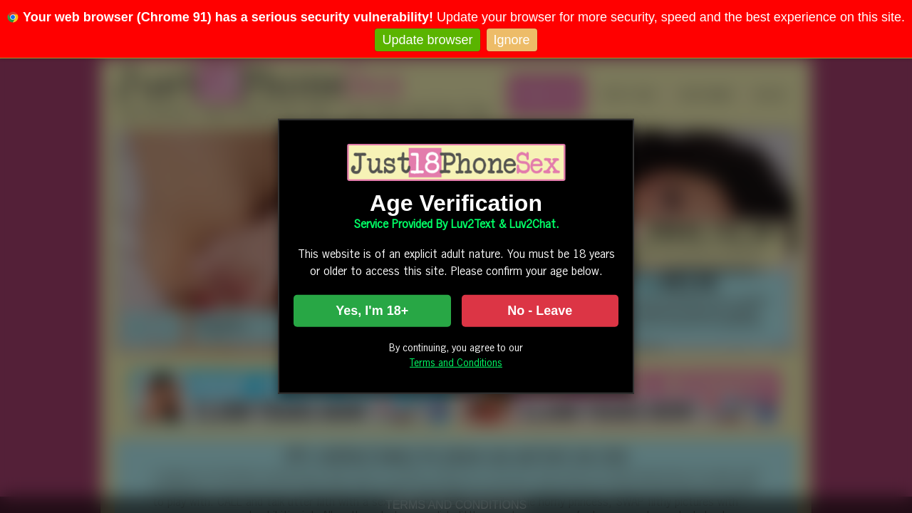 Screenshot of 18chat.co.uk