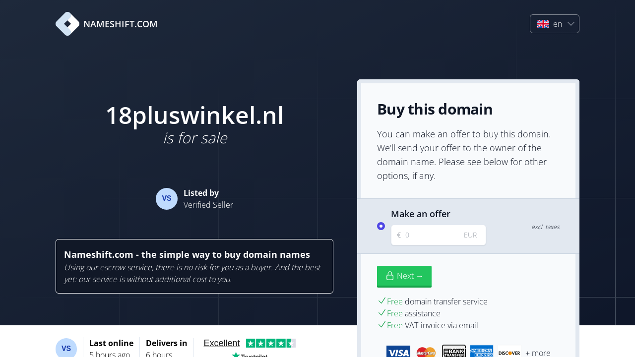 Screenshot of 18pluswinkel.nl