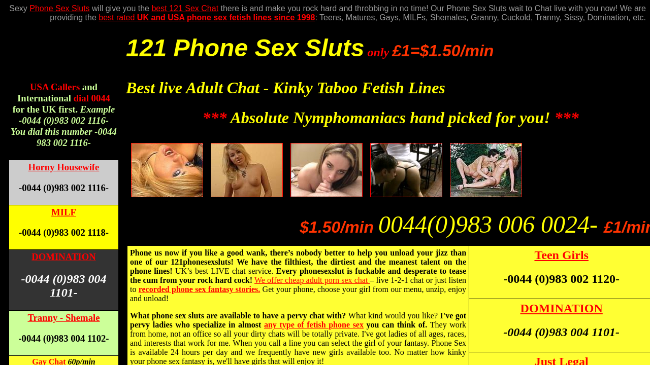 Screenshot of 121phonesexsluts.co.uk