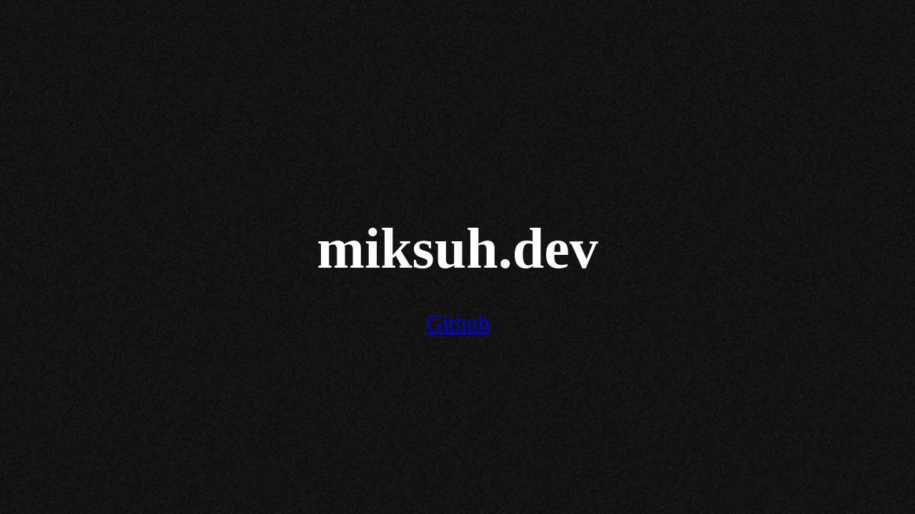 Screenshot of miksuh.dev