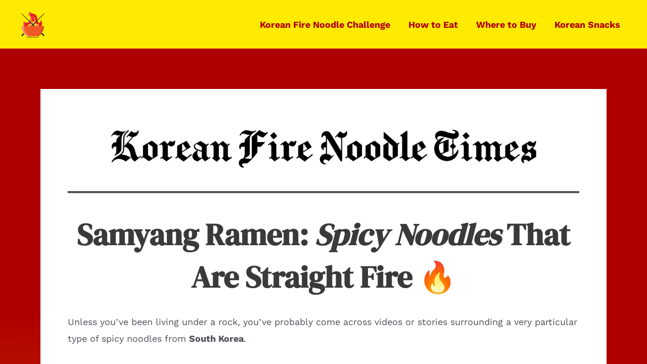 Screenshot of koreanfirenoodles.com