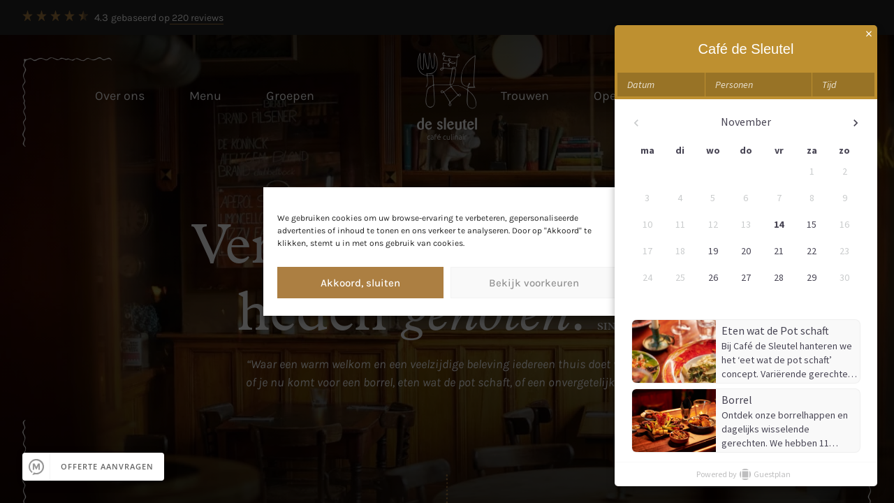 Screenshot of cafedesleutel.nl