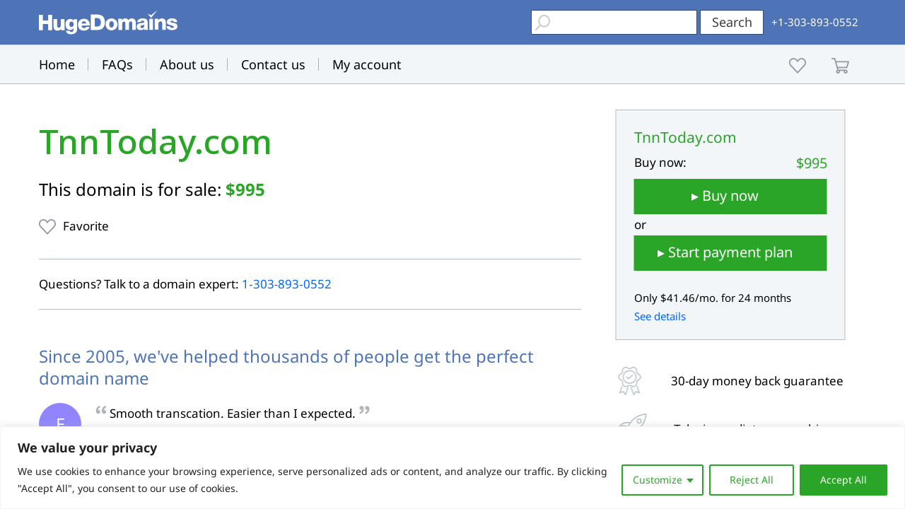Screenshot of tnntoday.com
