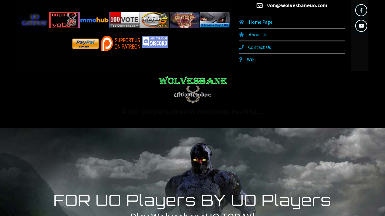 Screenshot of wolvesbaneuo.com