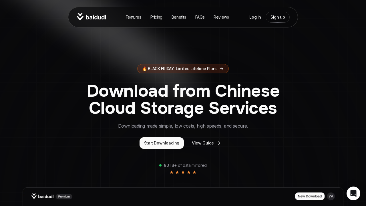 Screenshot of baidudl.cloud