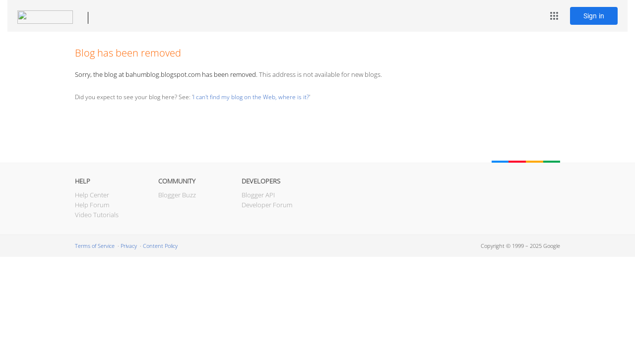 Screenshot of bahumblog.blogspot.com