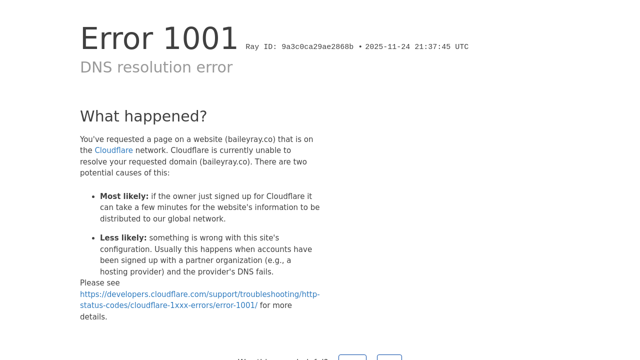 Screenshot of baileyray.co