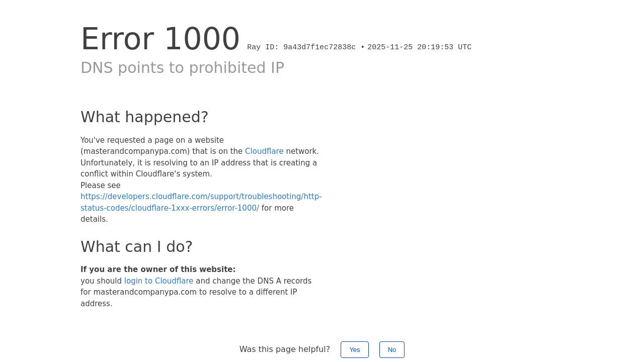 Screenshot of masterandcompanypa.com