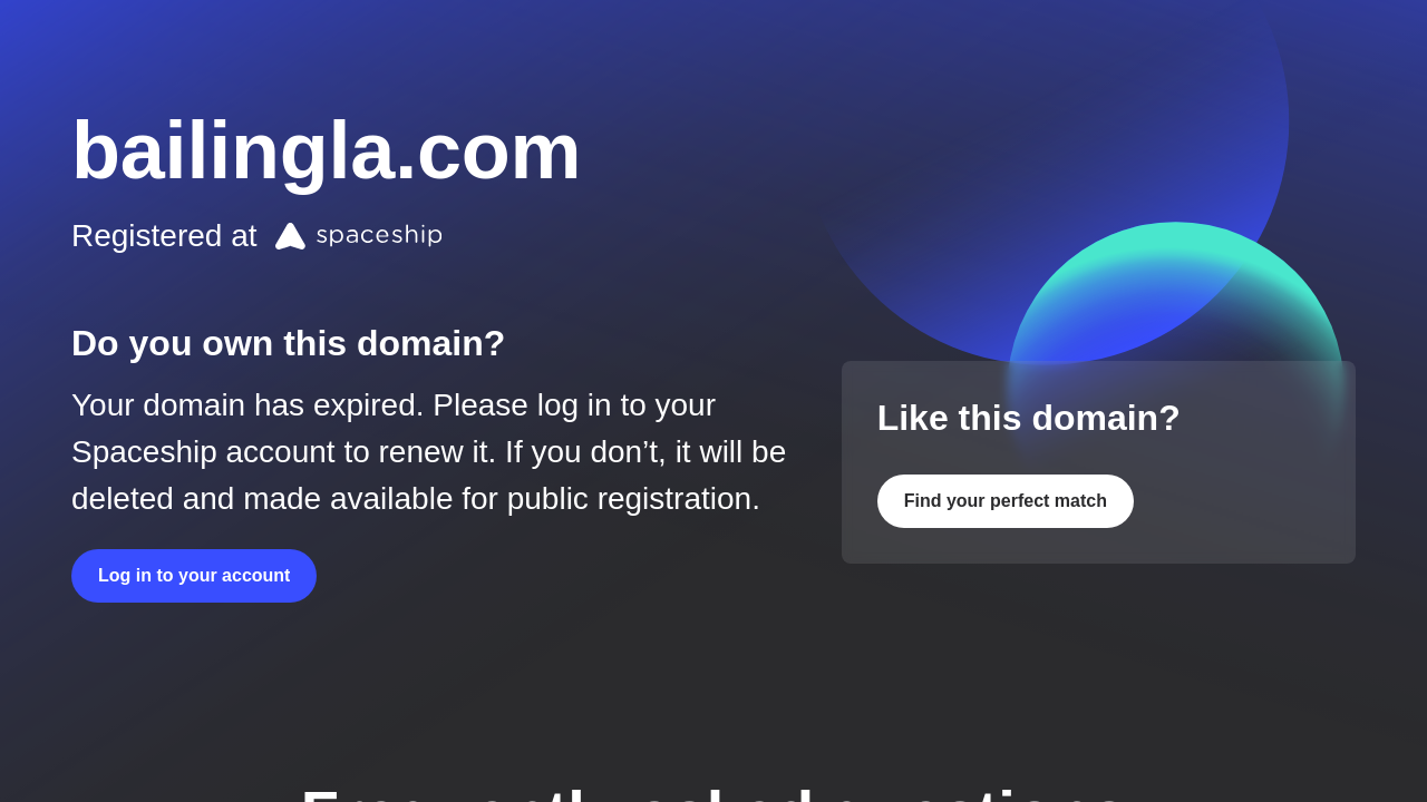 Screenshot of bailingla.com