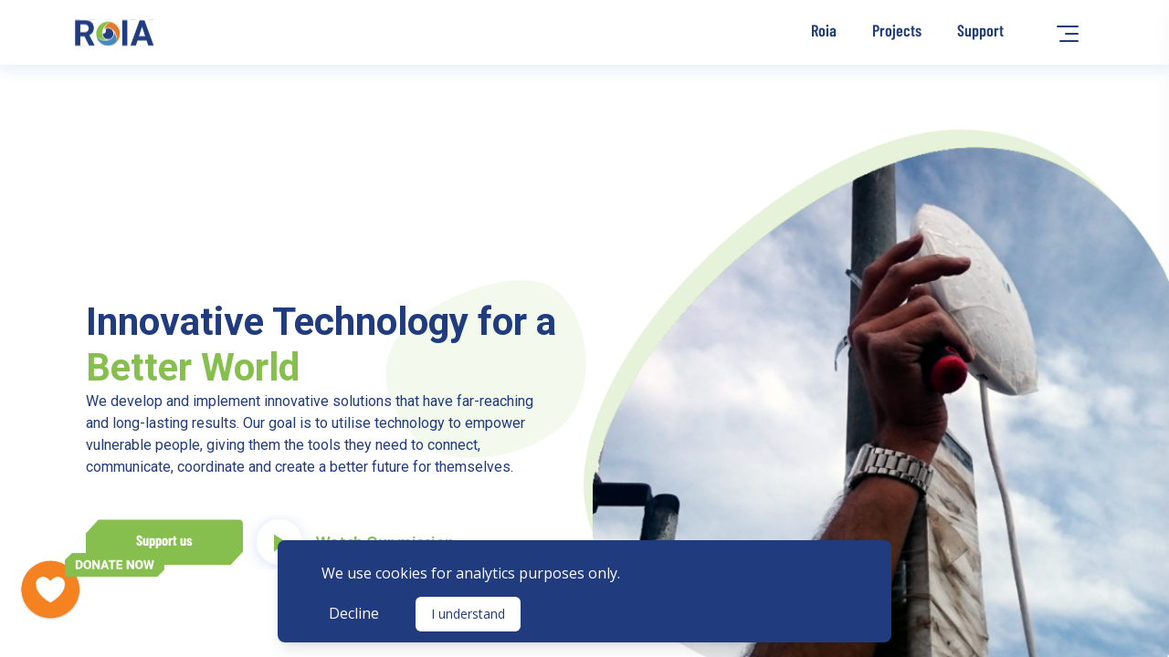 Screenshot of roia.org