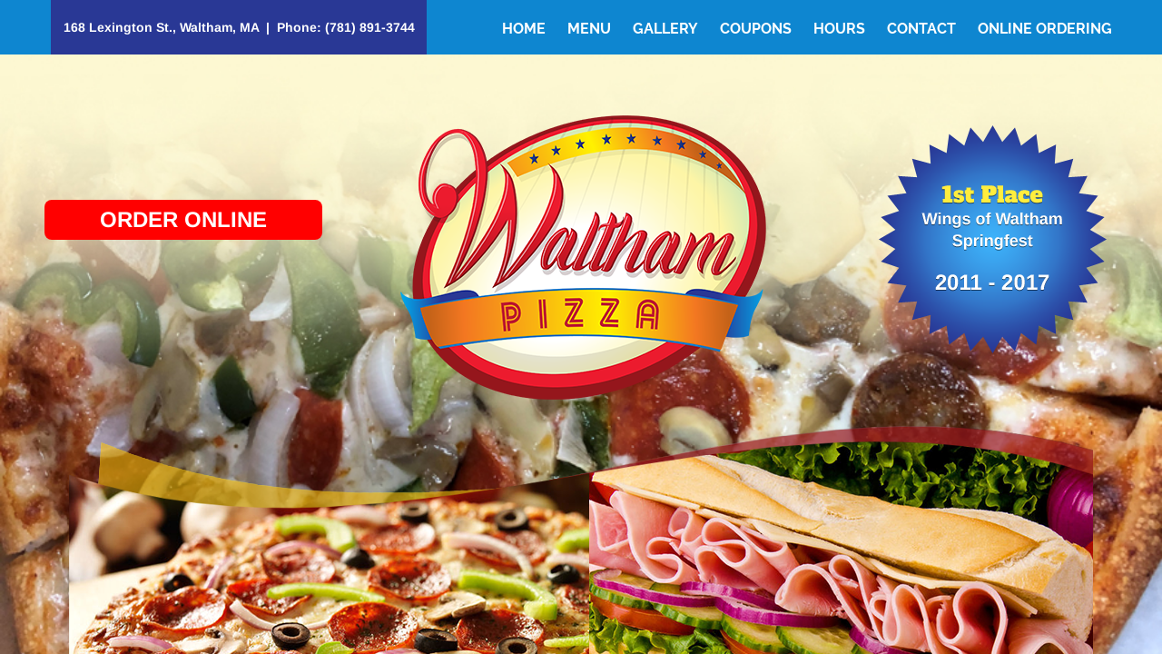 Screenshot of walthampizza.com