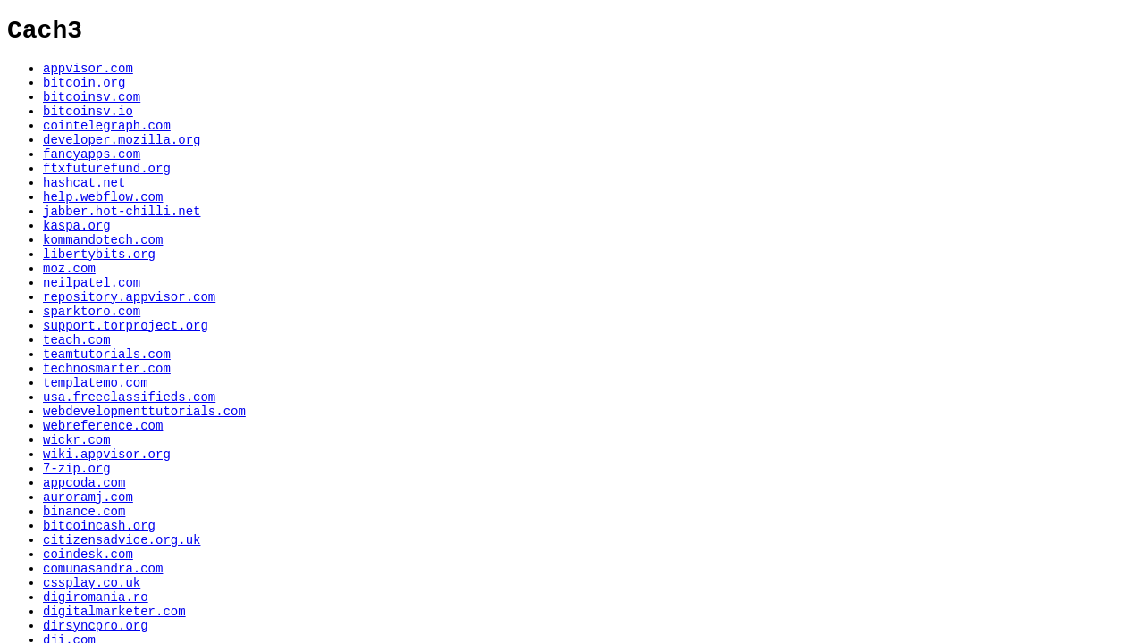 Screenshot of cach3.com