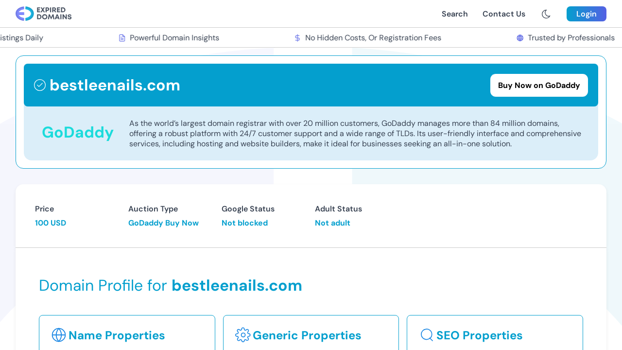 Screenshot of bestleenails.com