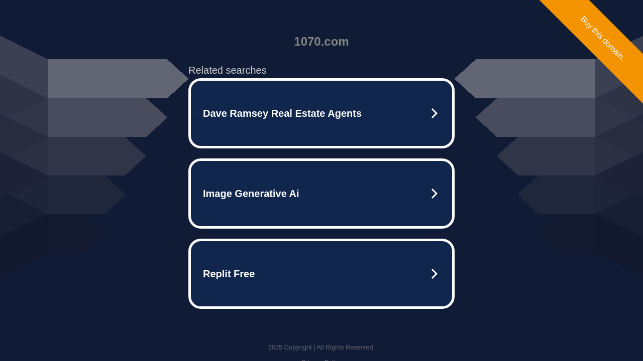 Screenshot of restaurant.1070.com