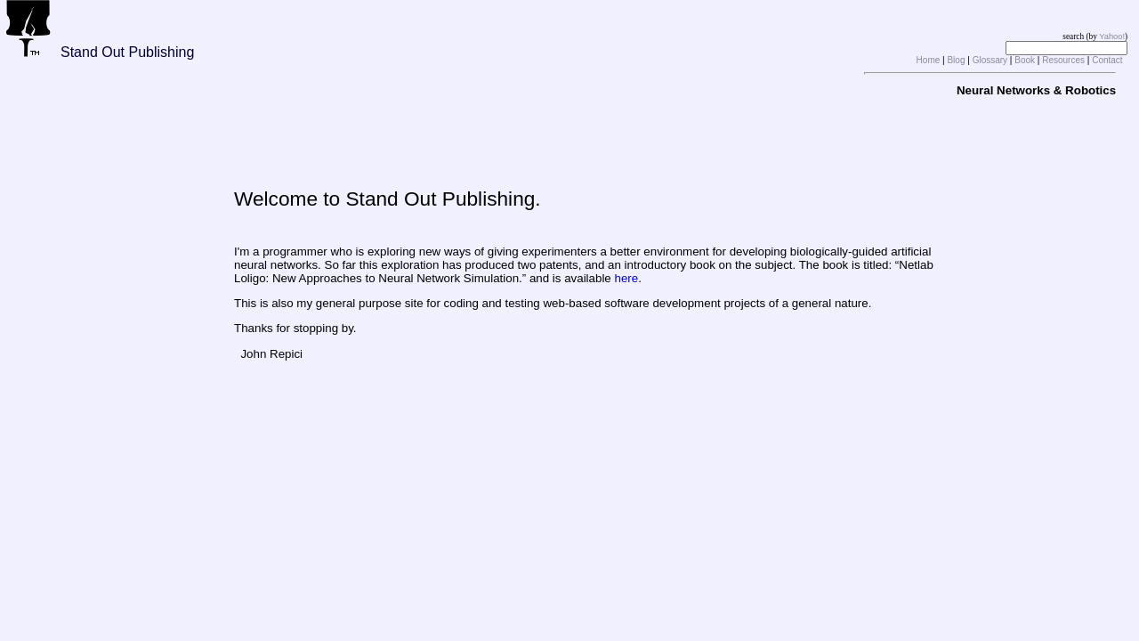 Screenshot of standoutpublishing.com