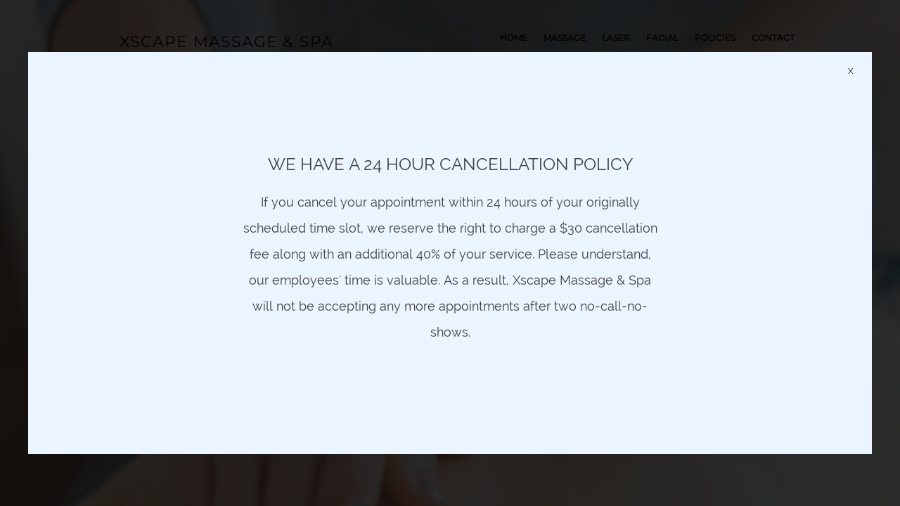 Screenshot of xscapemassage.com