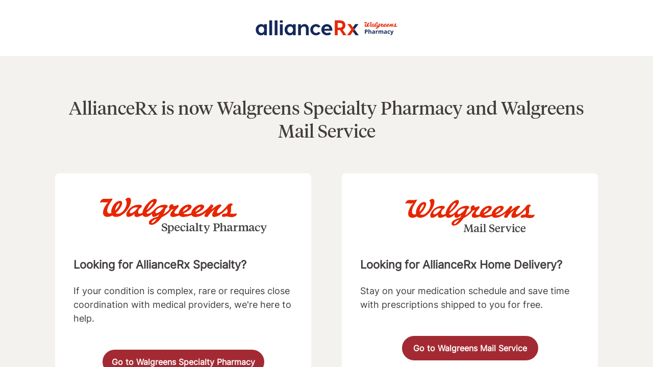 Screenshot of alliancerxwp.com