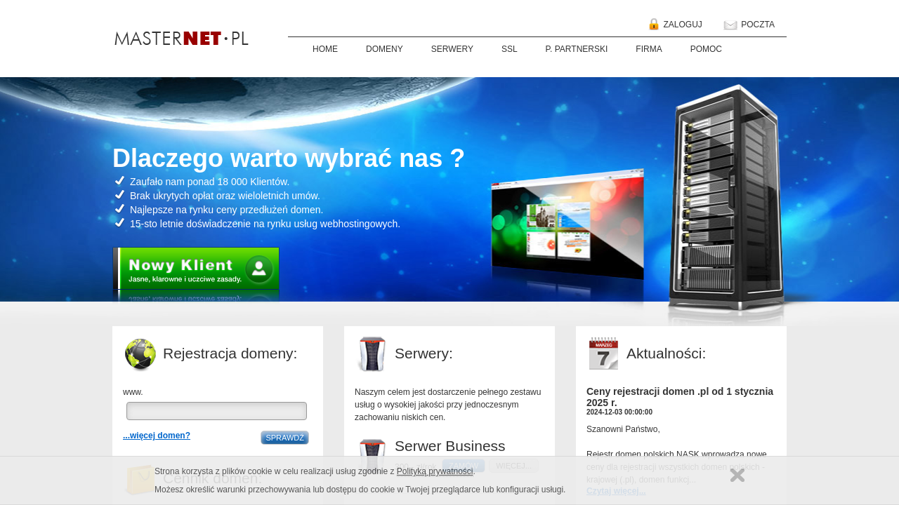 Screenshot of masternet.pl
