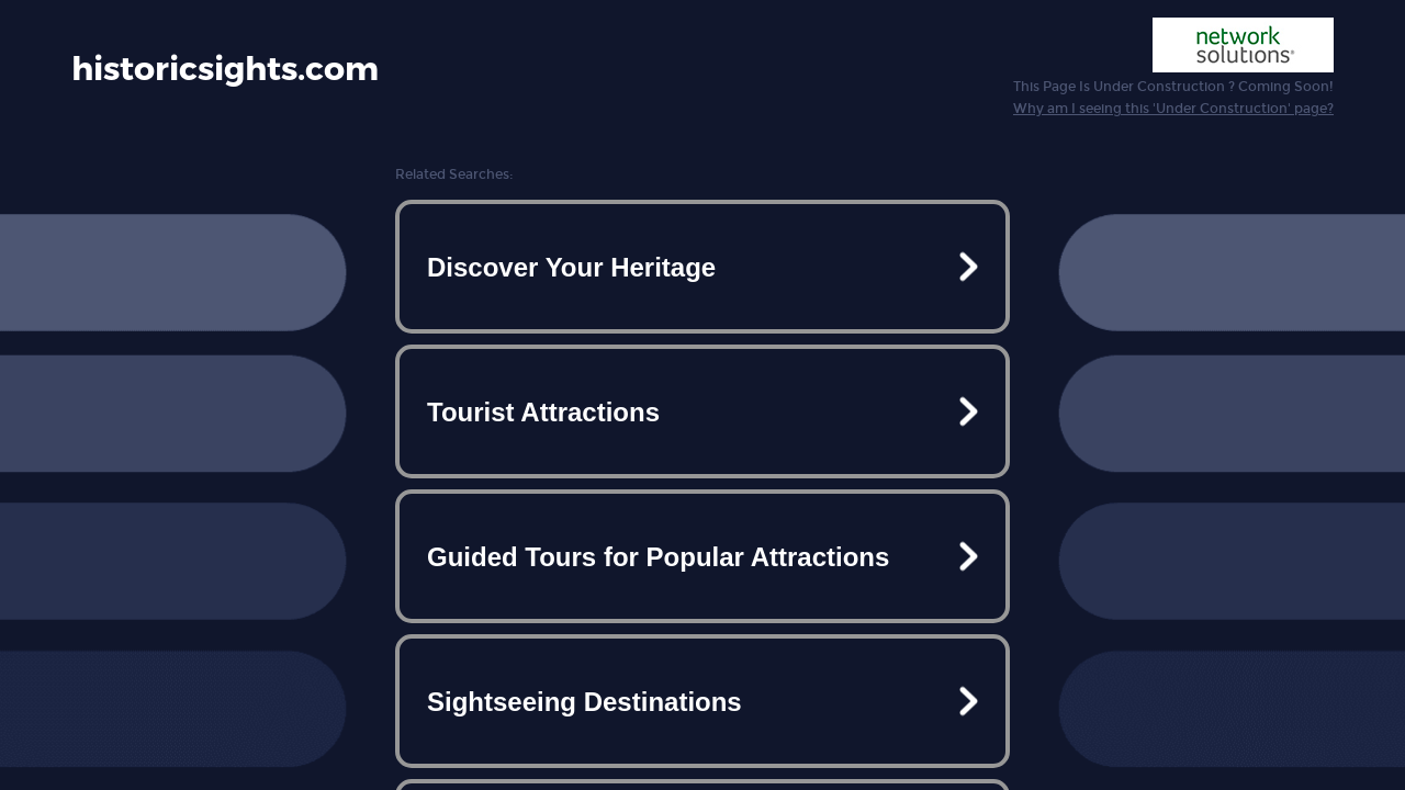 Screenshot of historicsights.com