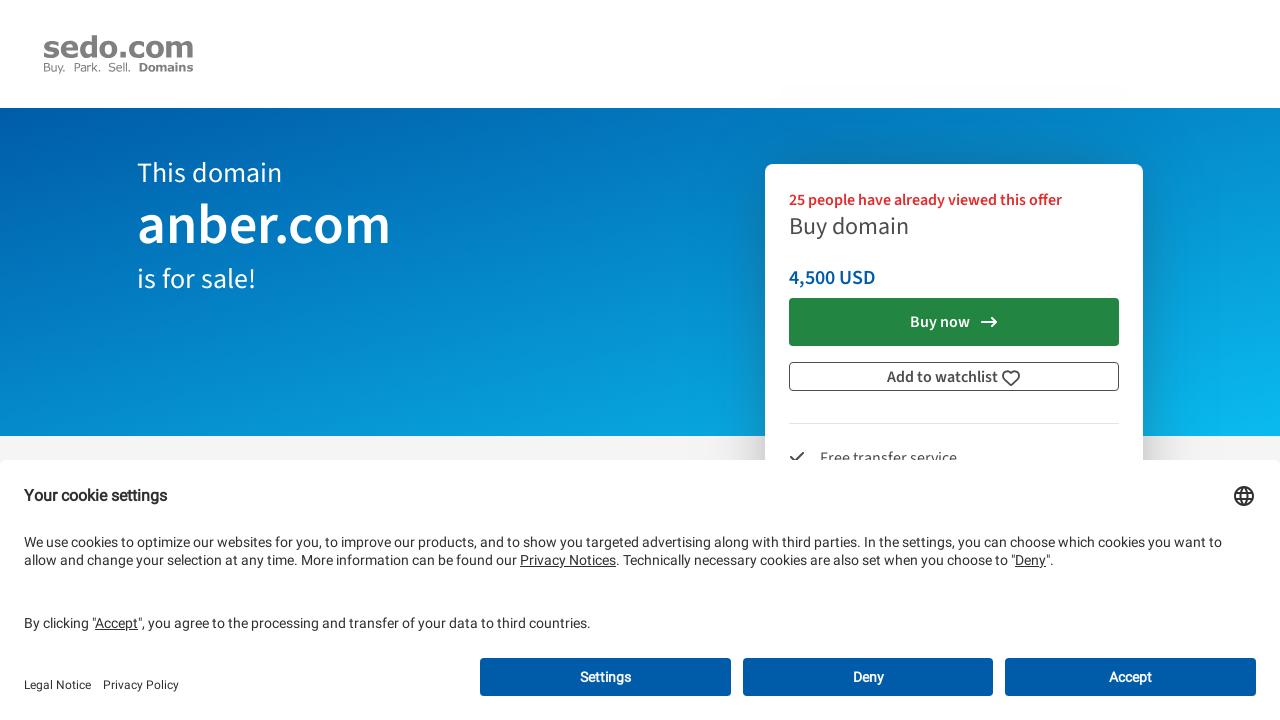 Screenshot of anber.com