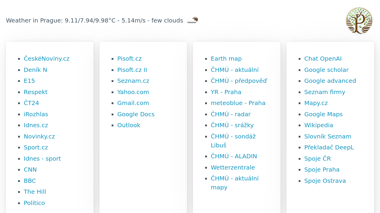 Screenshot of pisoft.cz