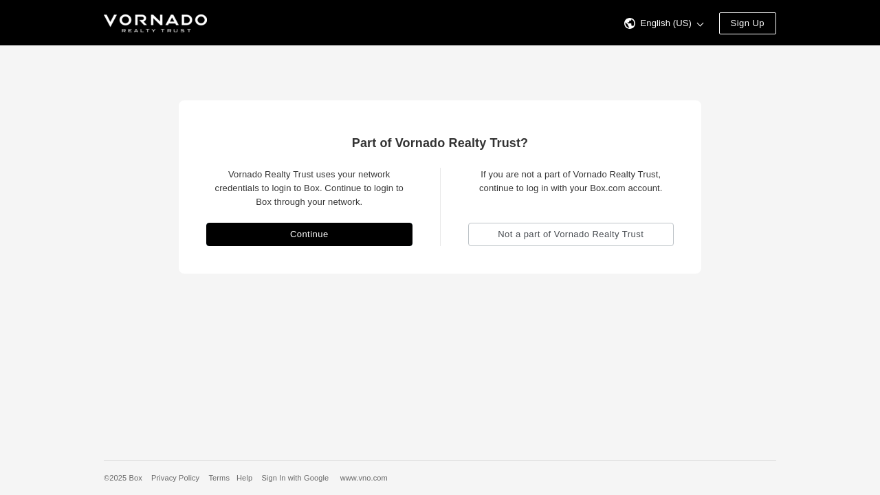 Screenshot of vno.app.box.com