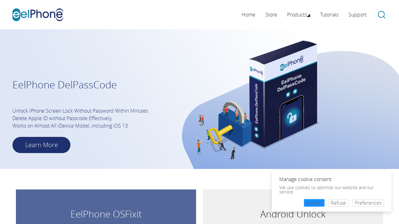 Screenshot of eelphone.com