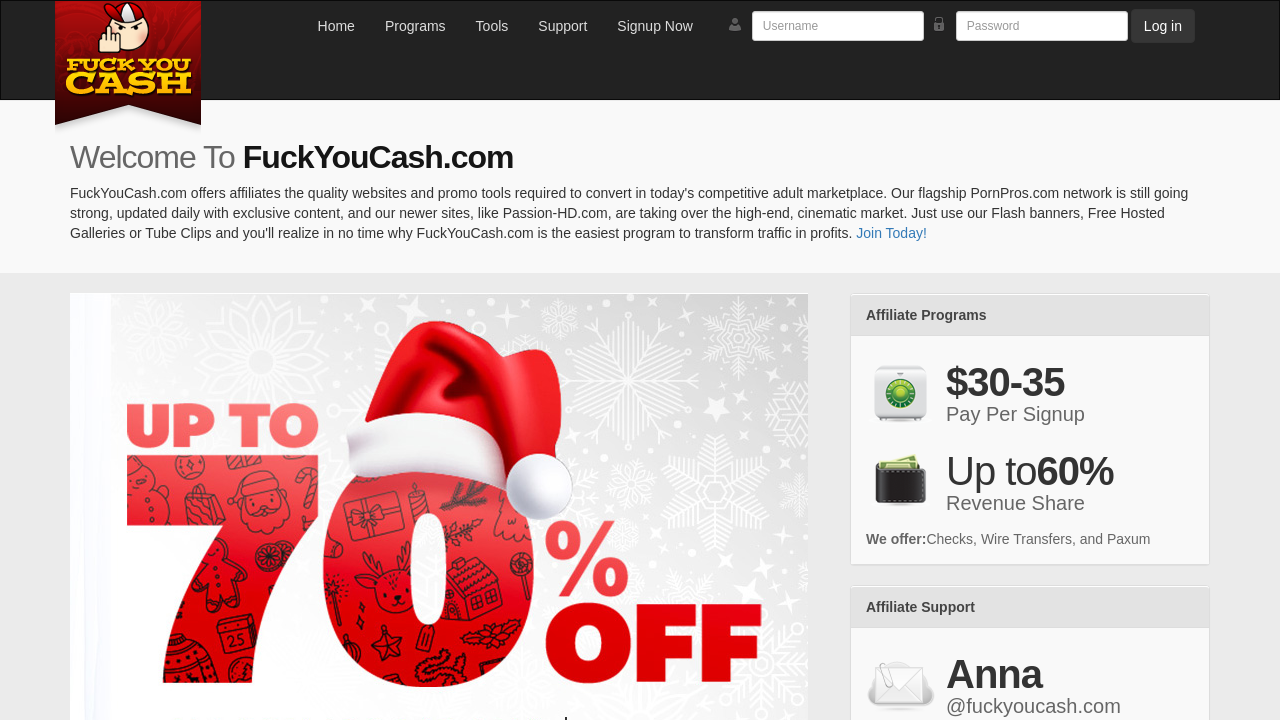 Screenshot of fuckyoucash.com