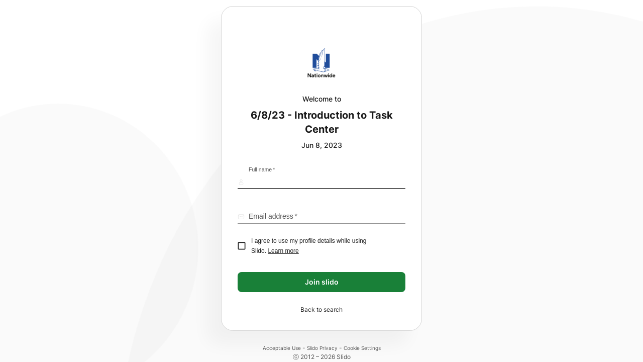Screenshot of app.sli.do