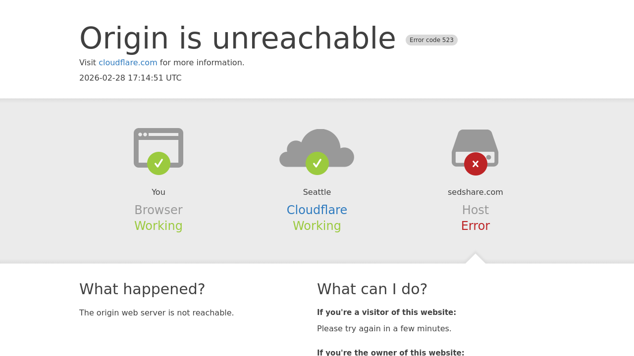 Screenshot of sedshare.com