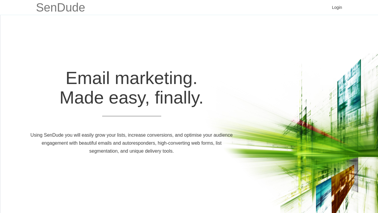 Screenshot of app.sendude.com