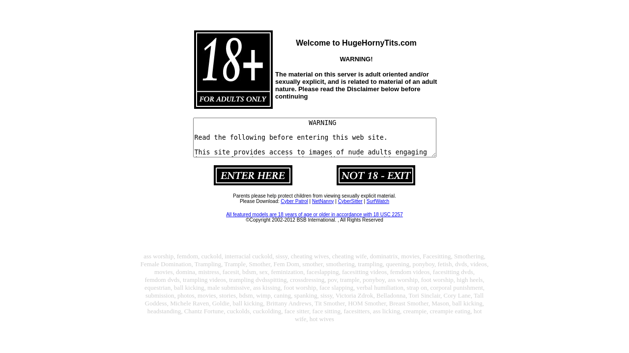 Screenshot of hugehornytits.com