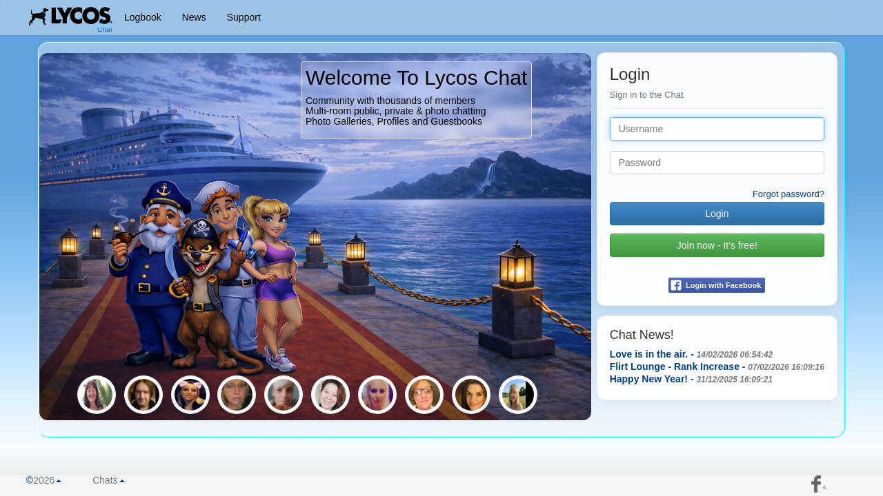 Screenshot of lycoschat.com