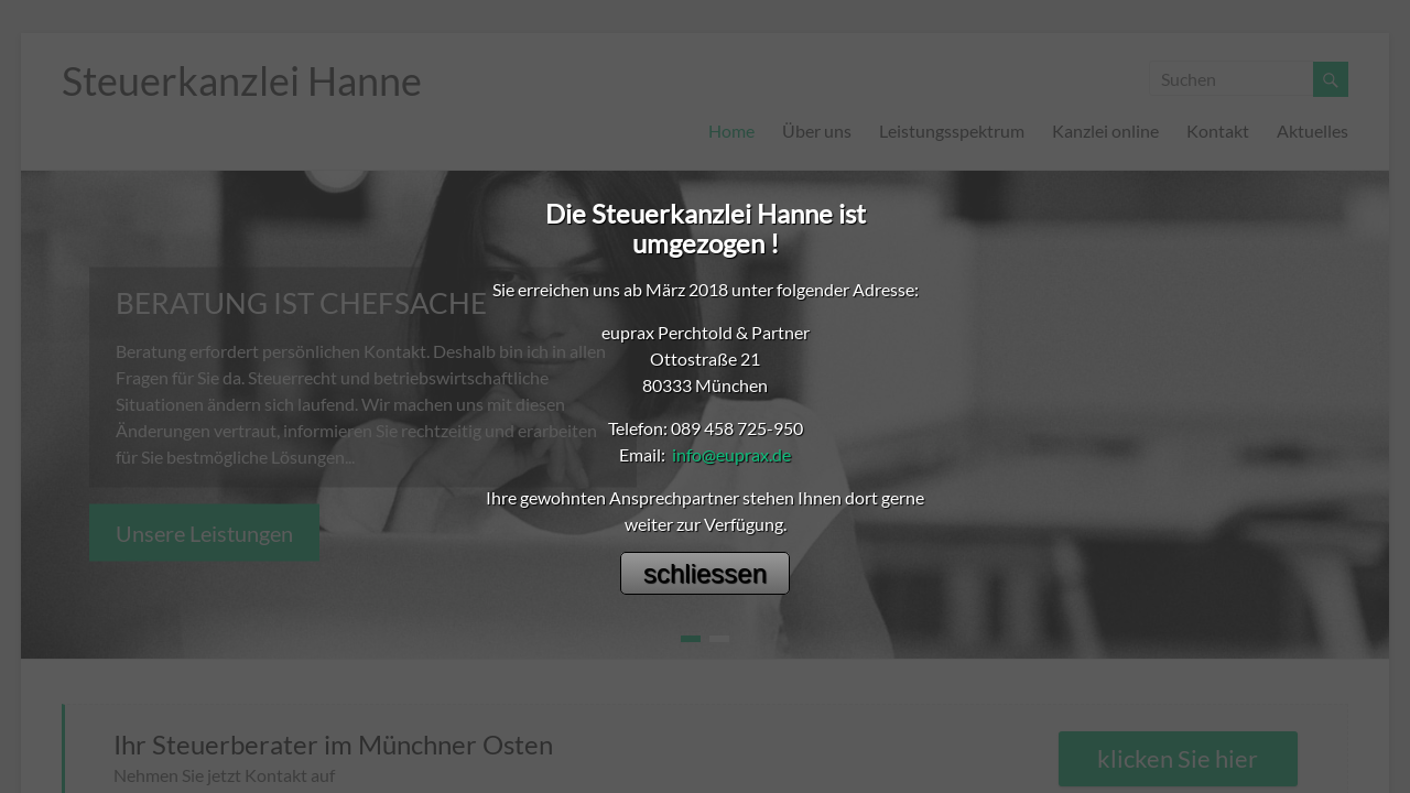 Screenshot of hanne.de