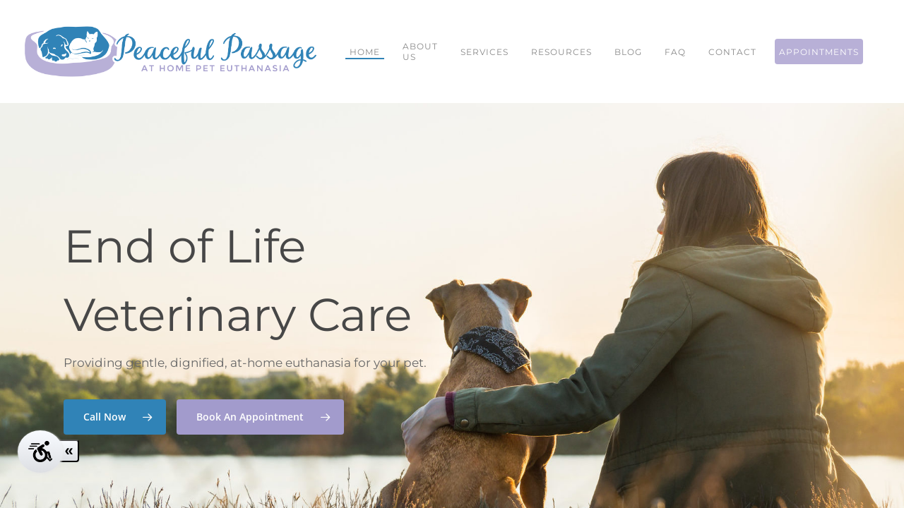 Screenshot of peacefulpassage.net