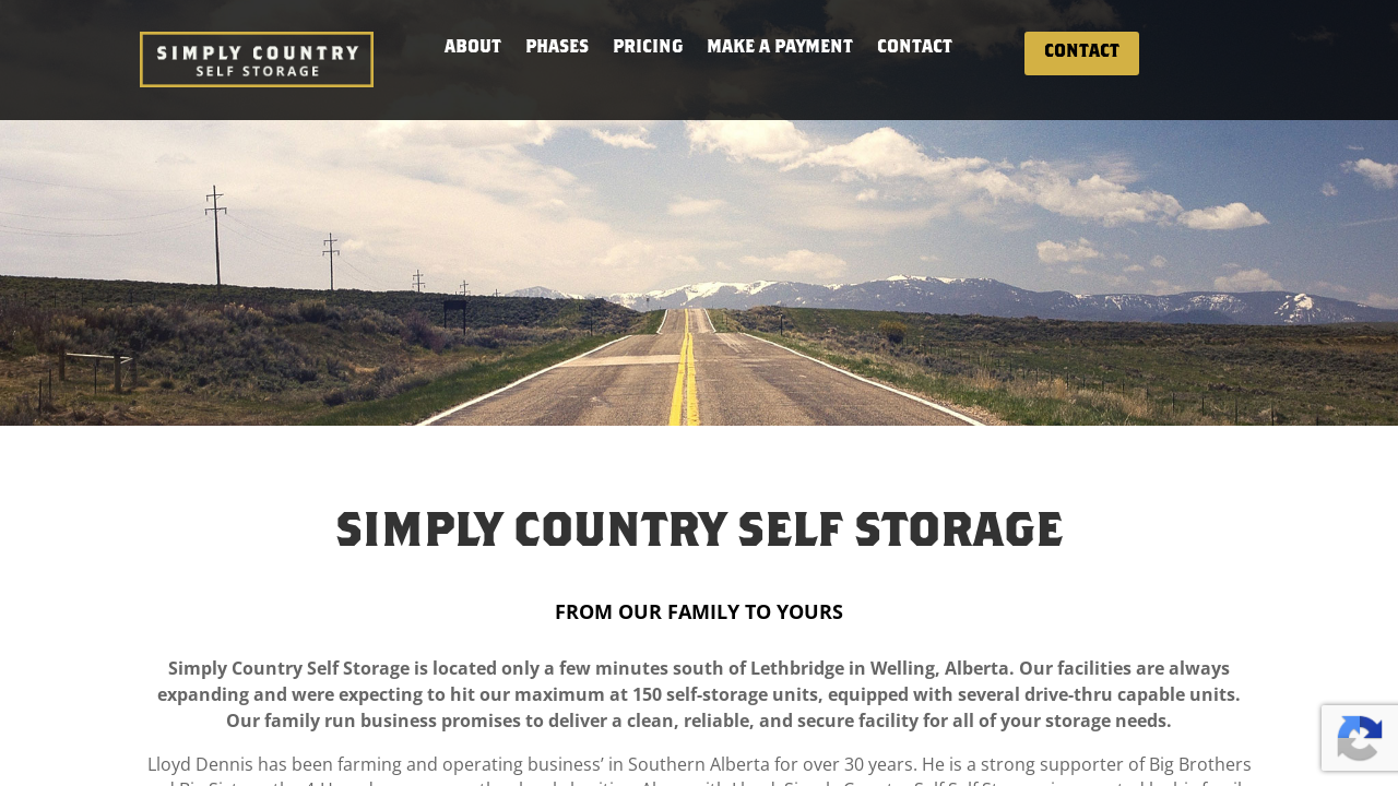 Screenshot of simplycountryselfstorage.ca