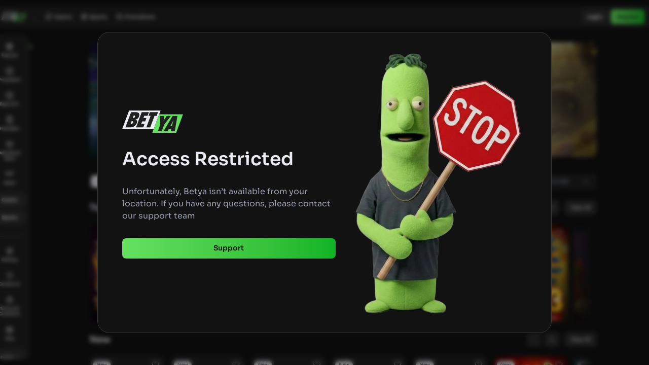 Screenshot of www.betja.com